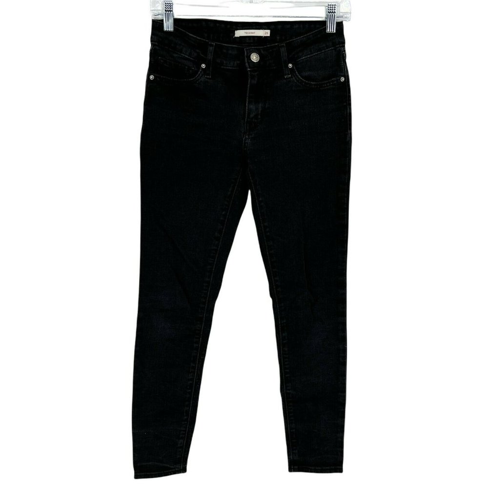 Levi's 711 Jeans Women's 26 Skinny Black Stretch Denim Waterless Casual …